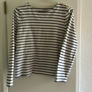 Breton stripe cotton tee mariner artist tee j crew xl